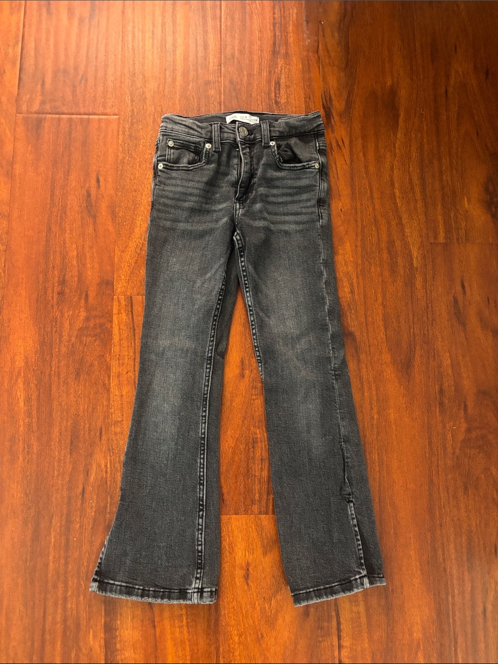 Zara Kids Black Washed Flare Jeans